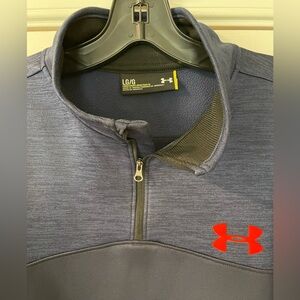 Under Armour Golf 1/4 Zip Navy Blue Performance Jacket Large